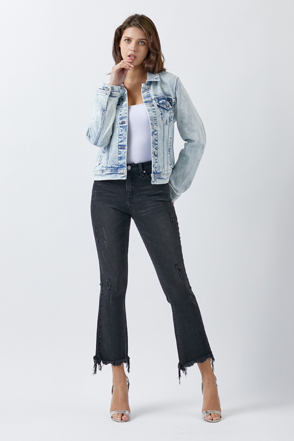 Stilla | Knap-Op Vasket Denim Jakke