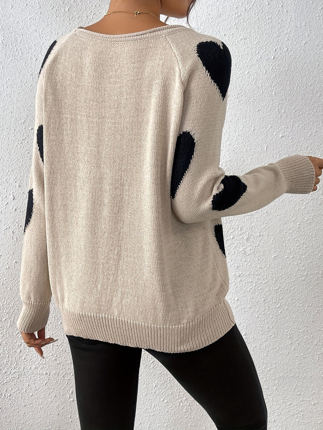 Stilla | Pullover med hjerte-mønster til romantisk vinterstil