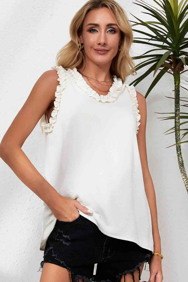 Stilla | Trim V-hals Tekstureret Tank