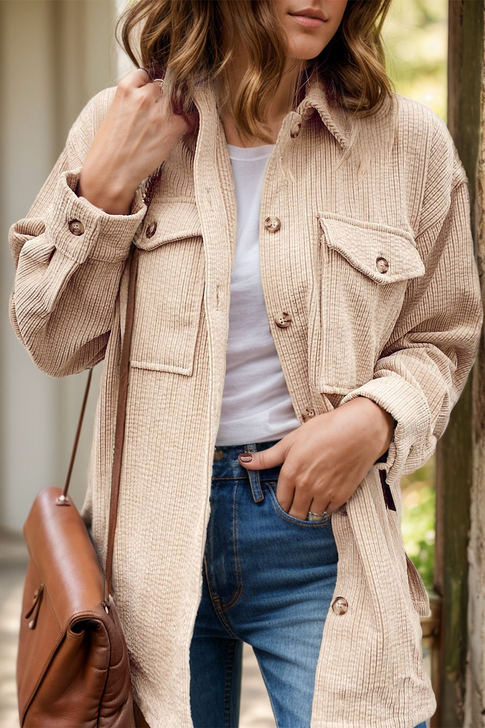 Stilla | Knap-op Dropped Shoulder Shacket