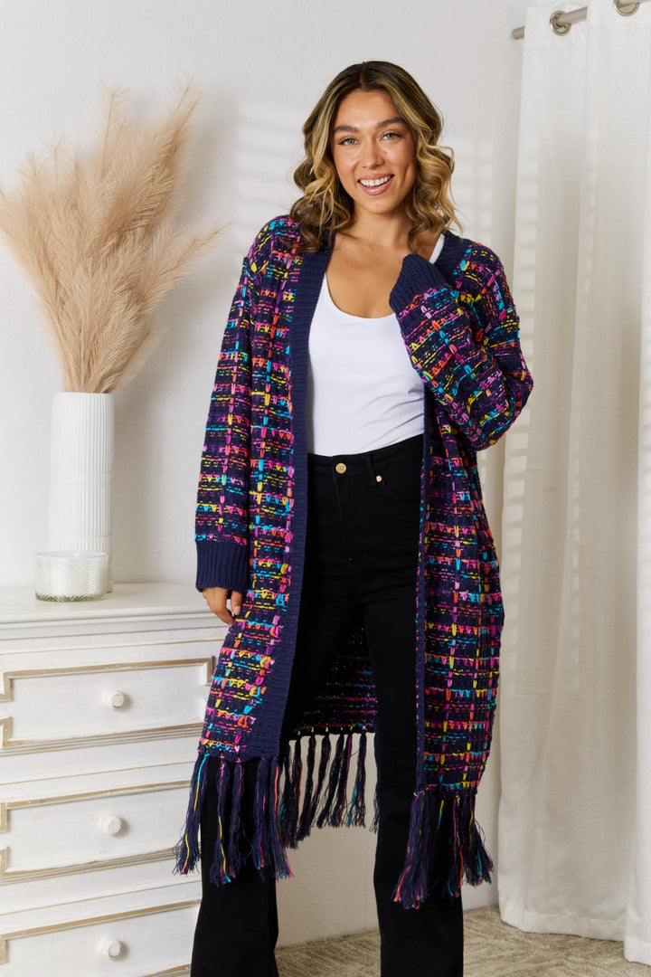 Stilla | Wings Fringe Hem Åben Front Cardigan