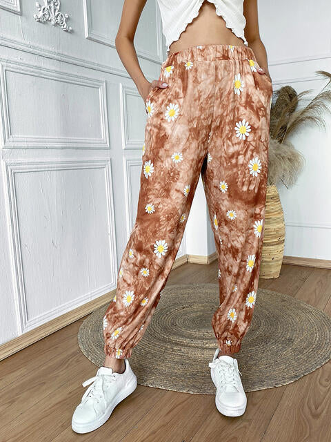 Stilla | Print Høj Talje Jogger Bukser