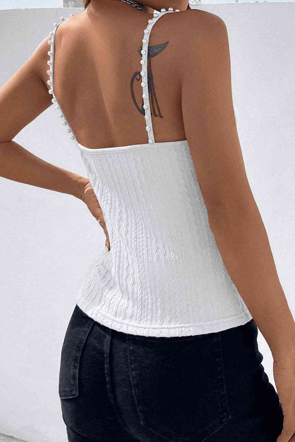 Stilla | Detalje Spaghetti Stropper Kabelstrik Cami