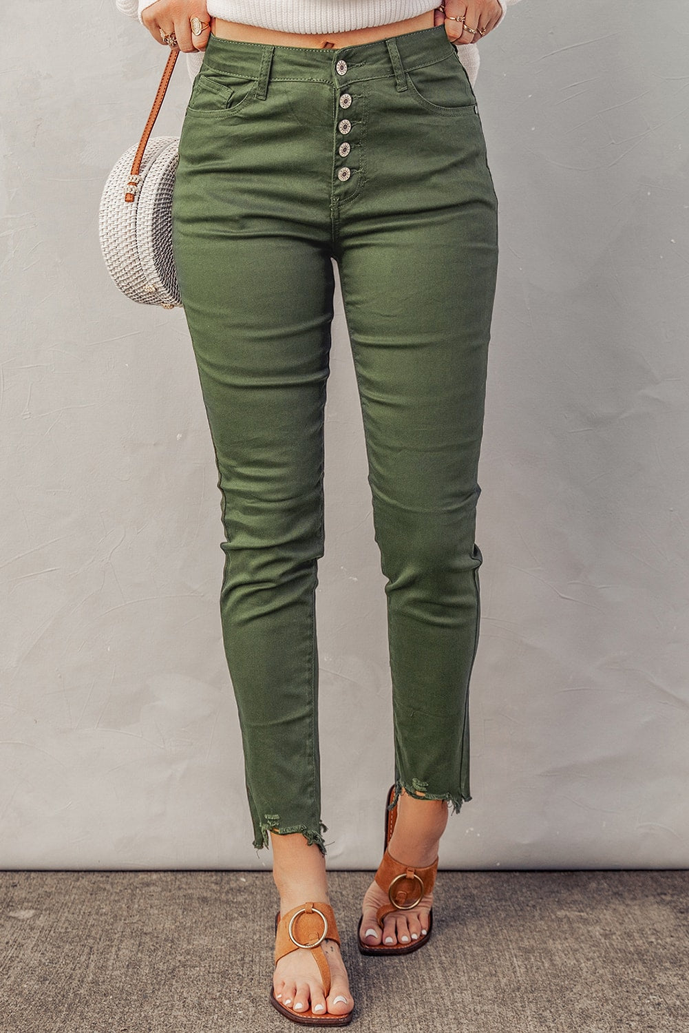 Stilla | Knapper Flue Kante Detalje Skinny Jeans