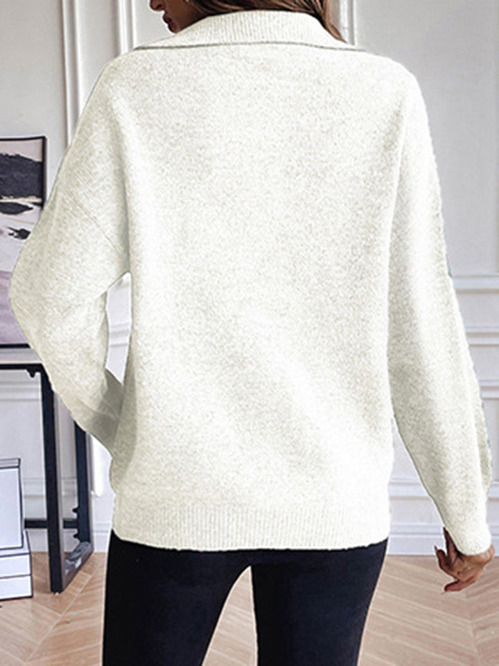 Stilla | Zip Dropped Shoulder Sweatshirt