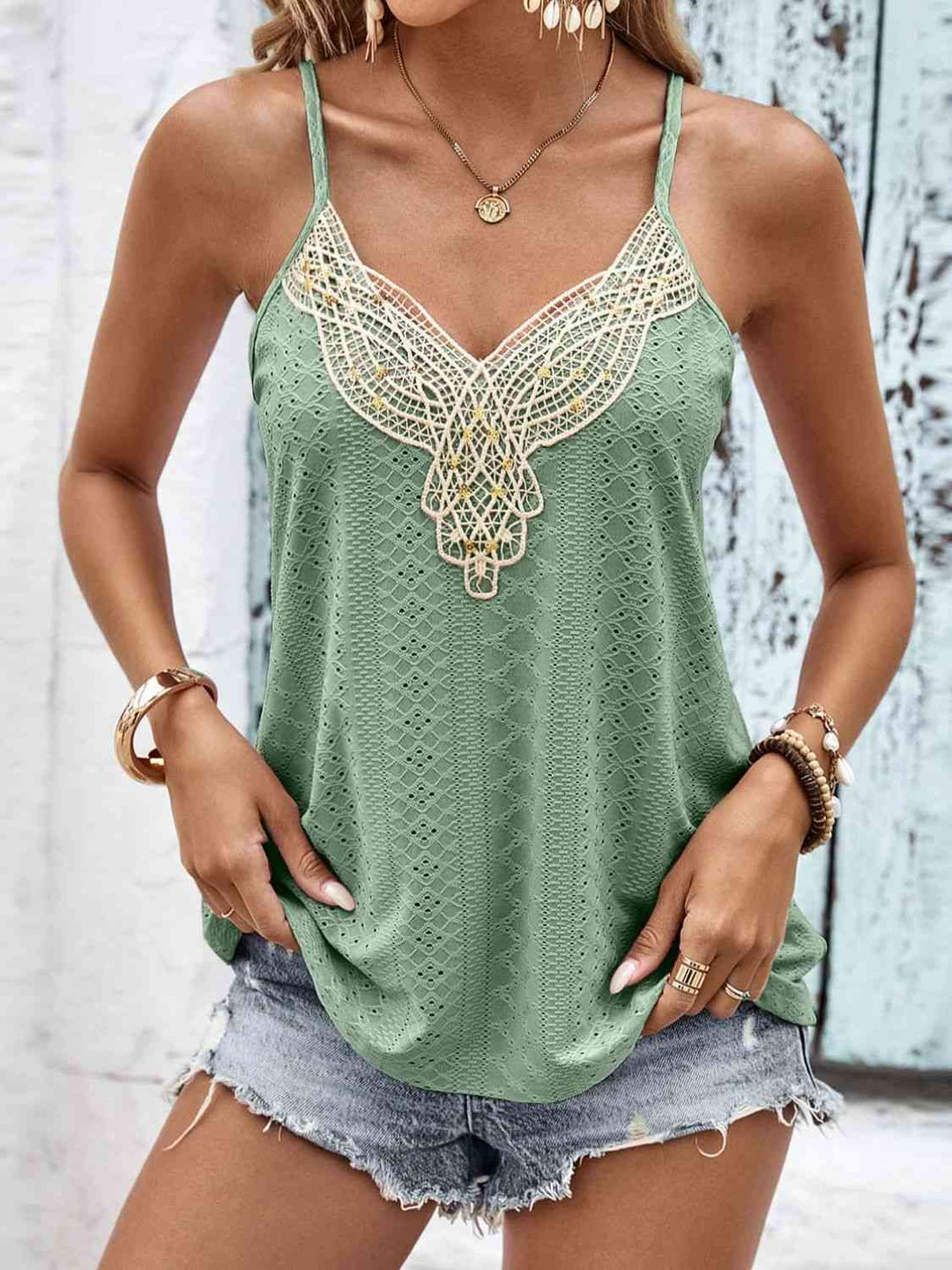 Stilla | Eyelet Cami Top