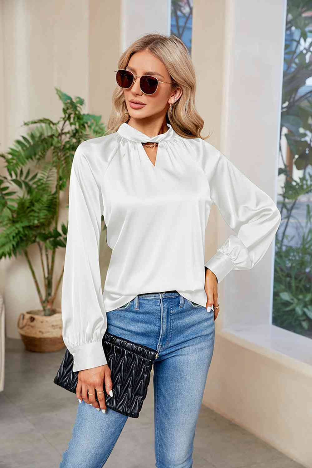Stilla | Mock Neck Langærmet Top