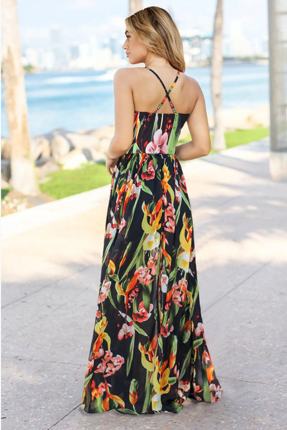 Stilla | Square Neck Maxi Cami Kjole