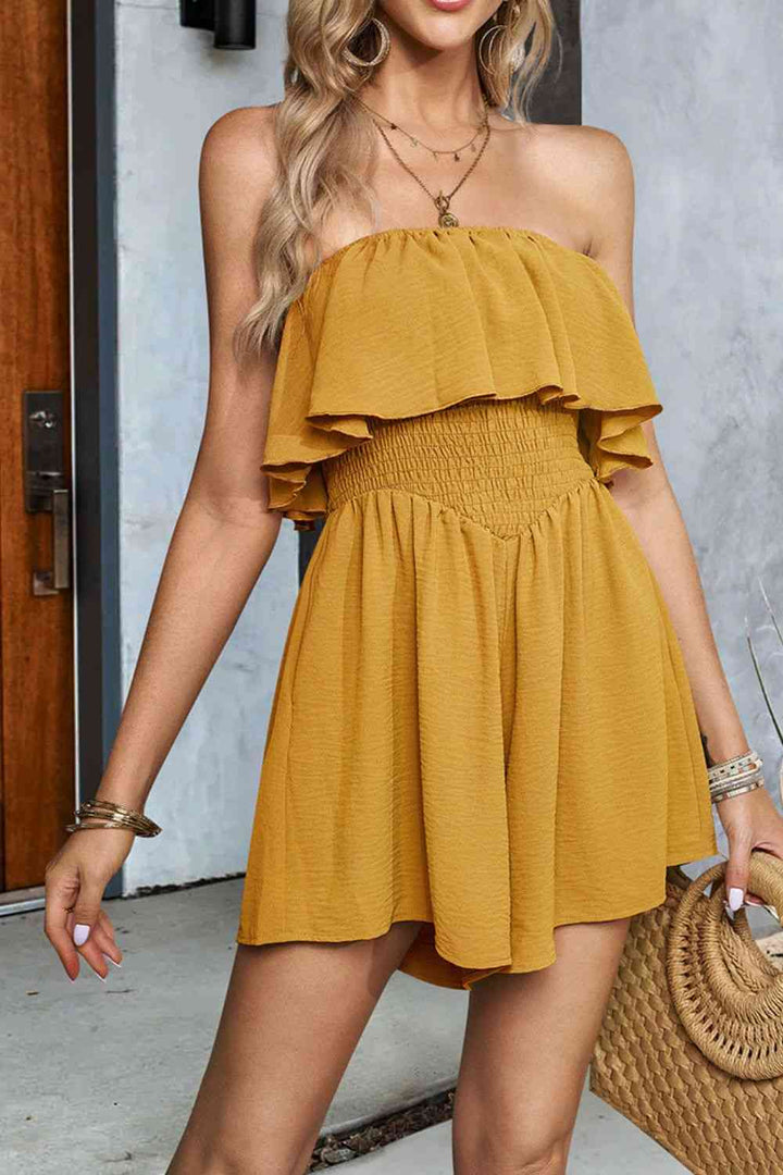 Stilla | Smocked Stropløs Romper