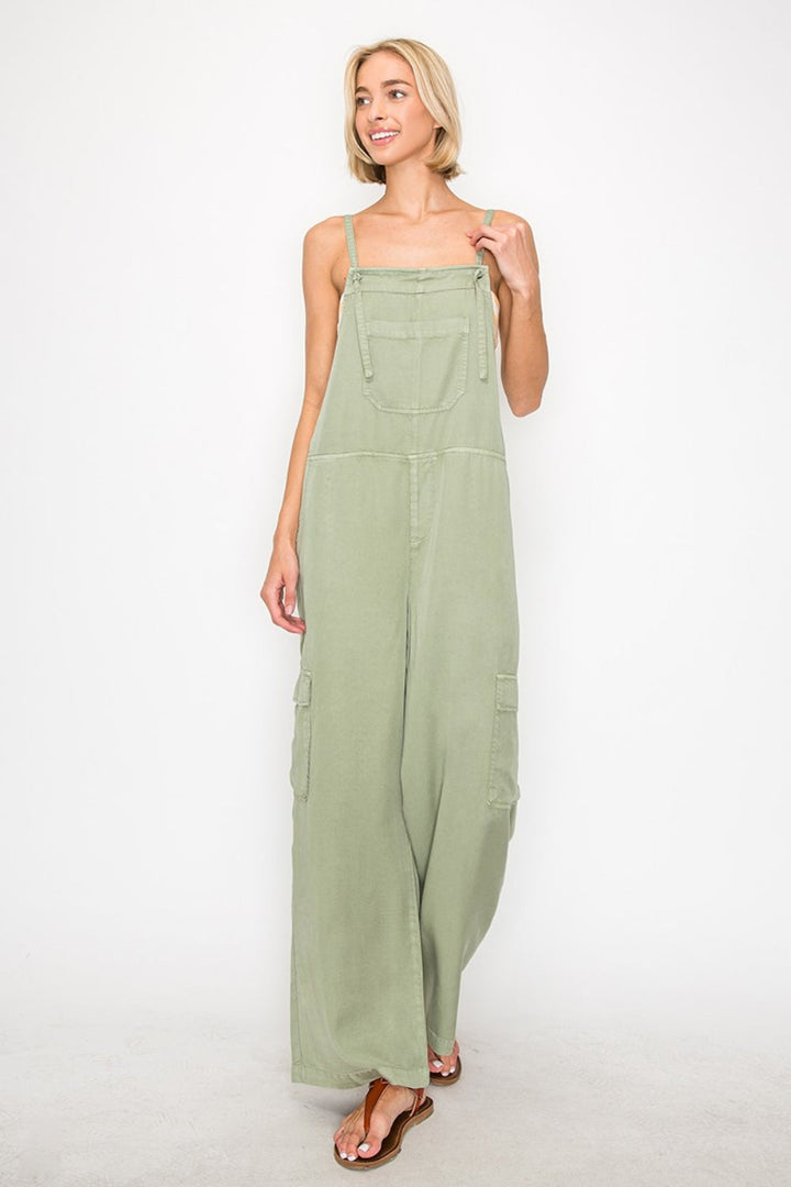 Stilla | Wide Leg Tencel Overalls