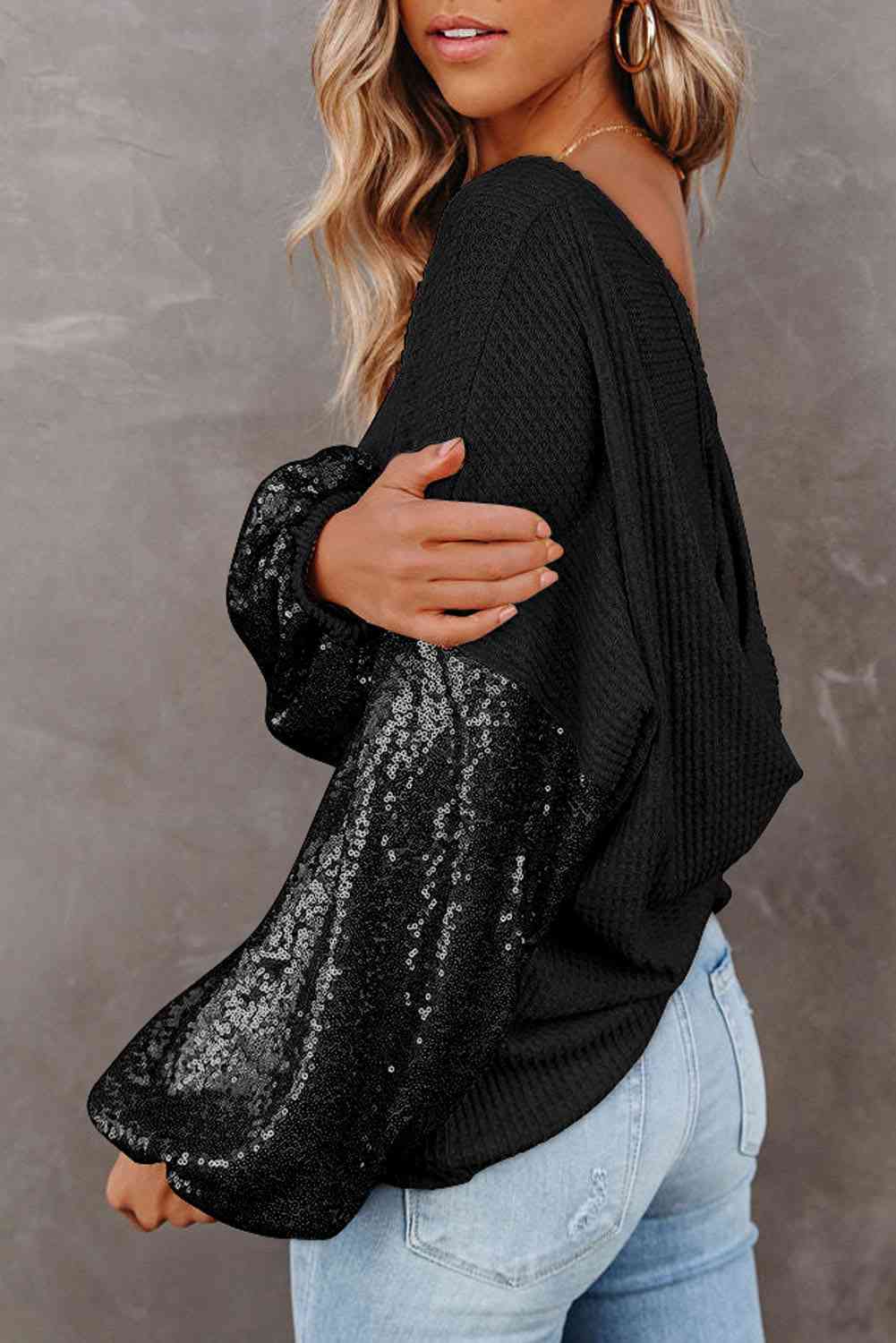 Stilla | Vaffel-strikket Bluse