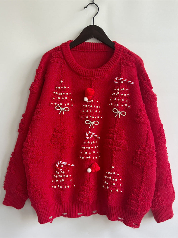 Stilla | Detaljeret Rund Hals Langærmet Sweater