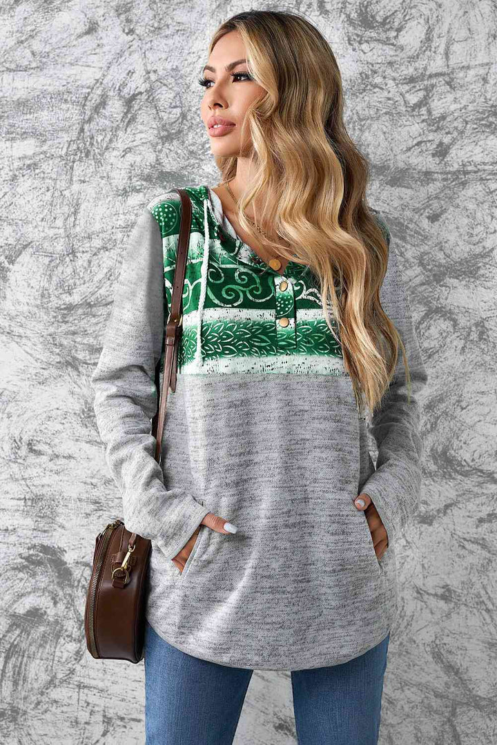 Stilla | Hoodie Med Droppet Skulder Og Lommer