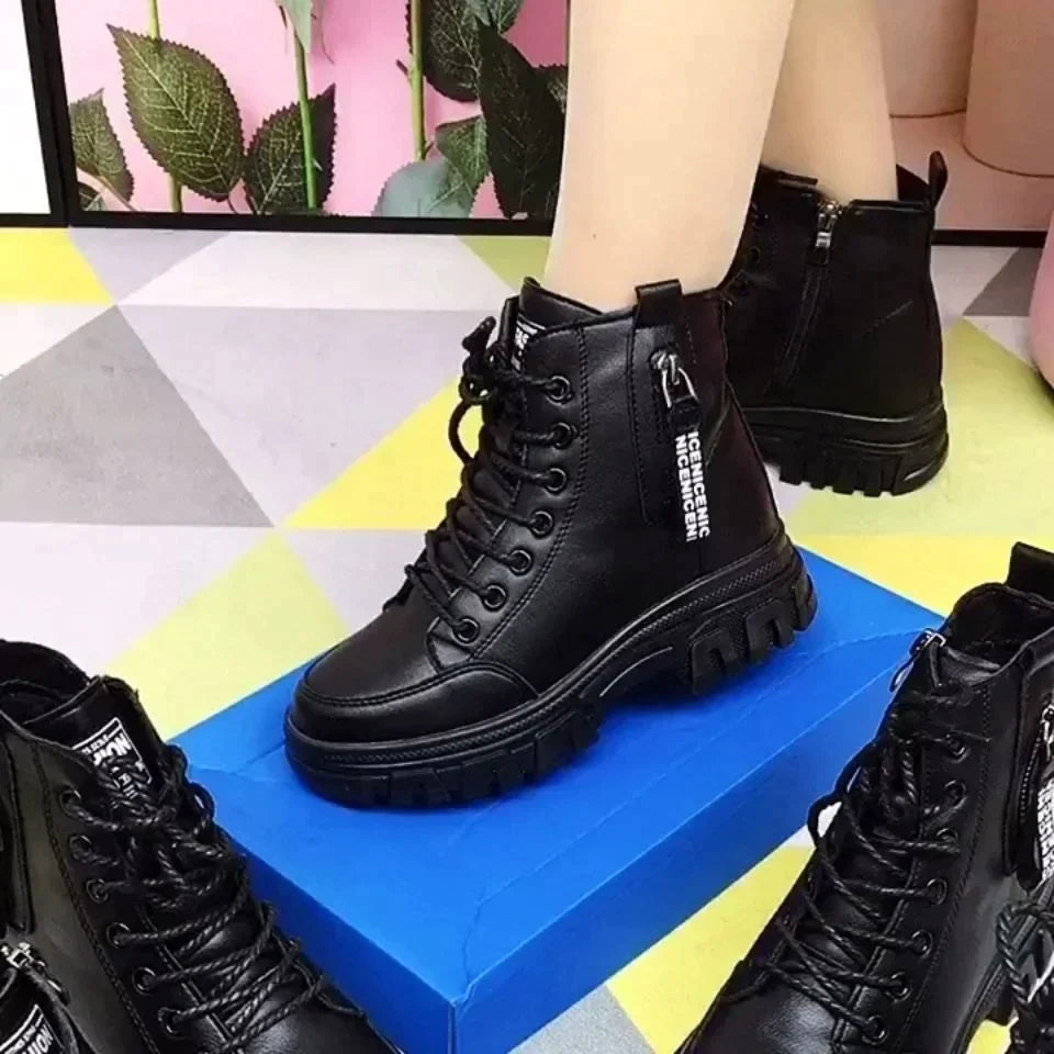 Stilla | Dame High Top Læder Martin Støvler