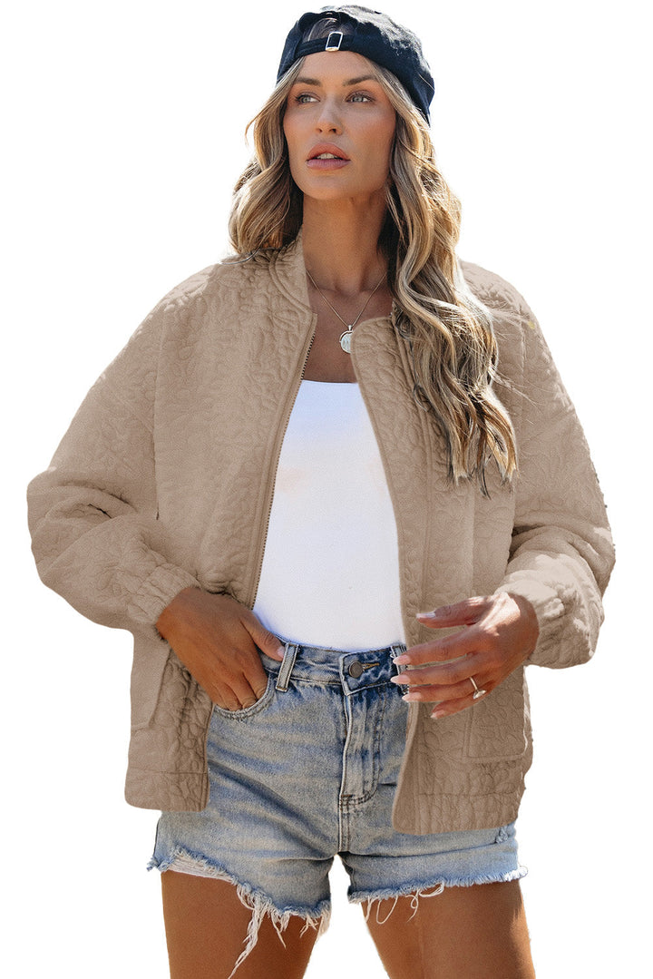 Stilla | Quiltet Jakke med Lynlås Polyester Let & Trendy