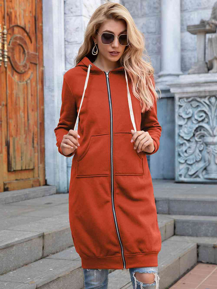 Stilla | up Langline Hoodie Med Lommer