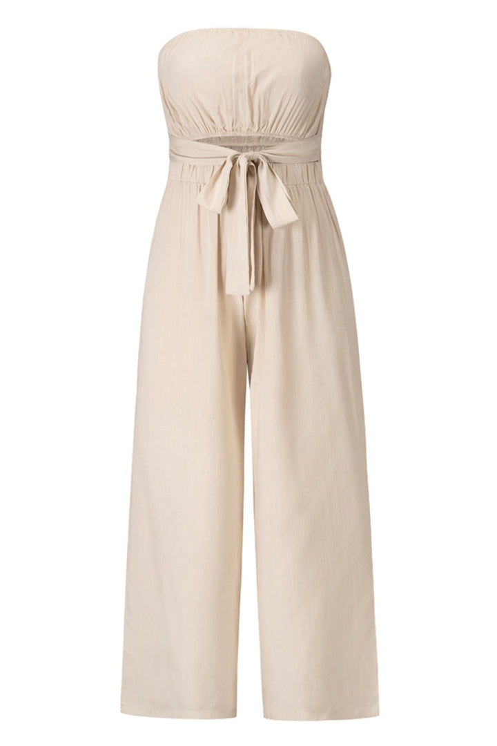 Stilla | Cutout Tube Wide Leg Jumpsuit