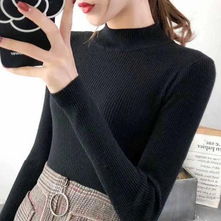 Stilla | Cozy Ribbet Uld Sweater til Kvinder