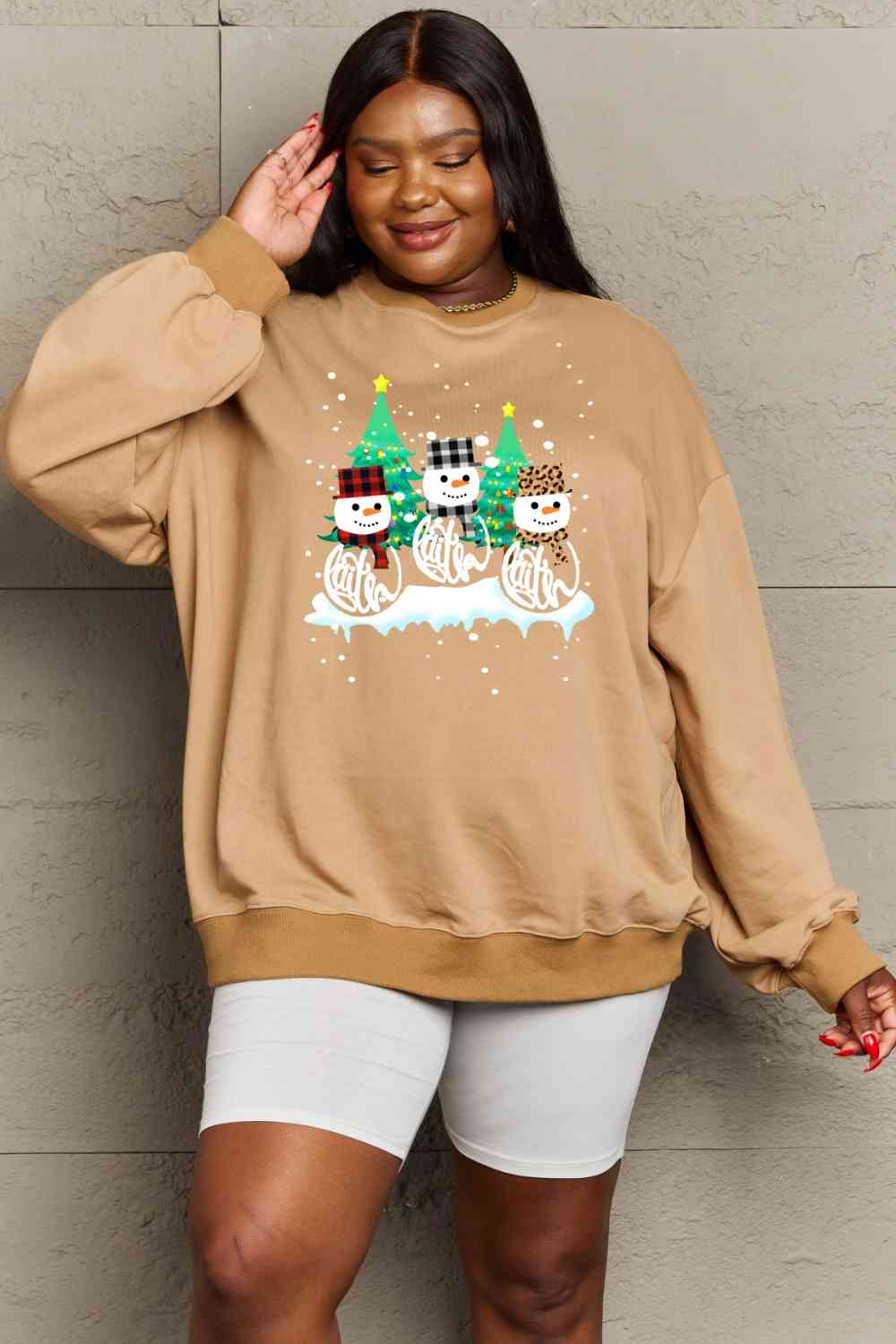 Stilla | Love Full Size Graphic Rund Hals Sweatshirt