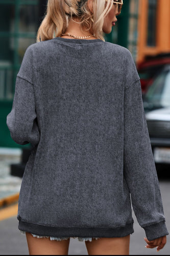 Stilla | Sweatshirt Med Rund Halsudskæring Ghost Med Glitterstof og Lange Ærmer