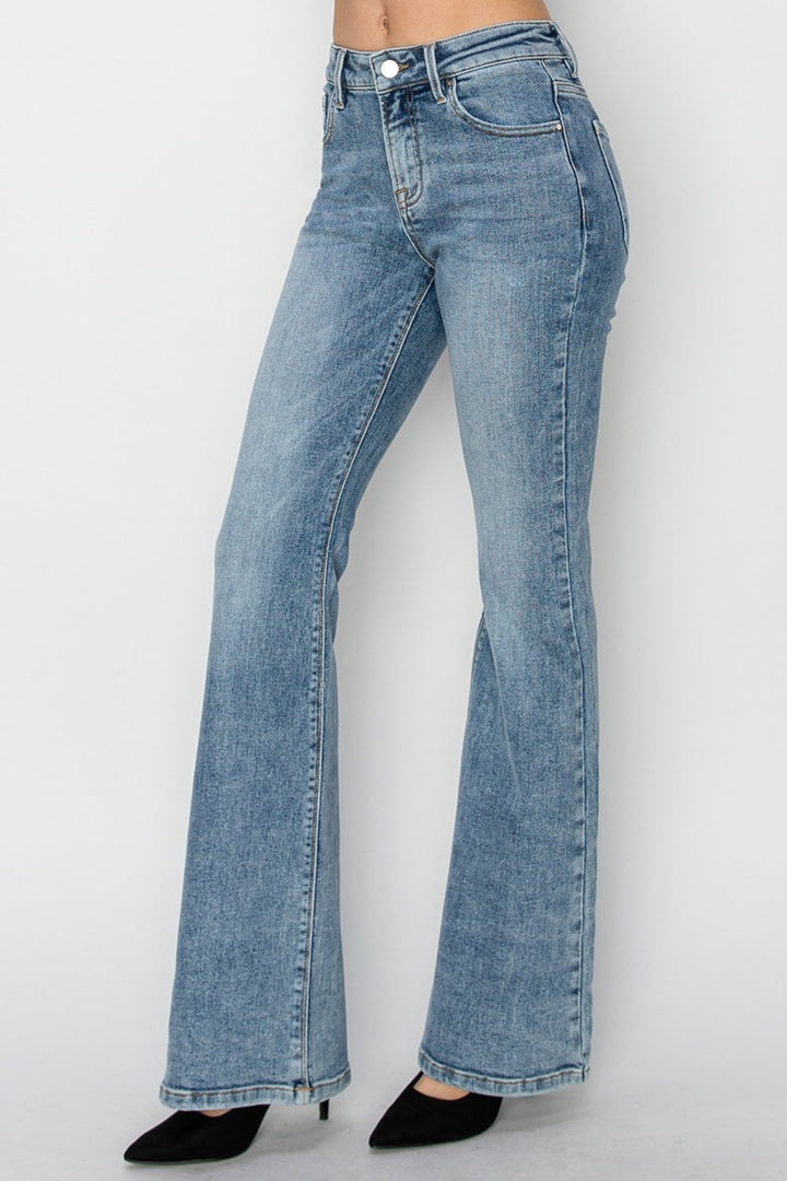 Stilla | Full Size Mid Rise Bootcut Jeans