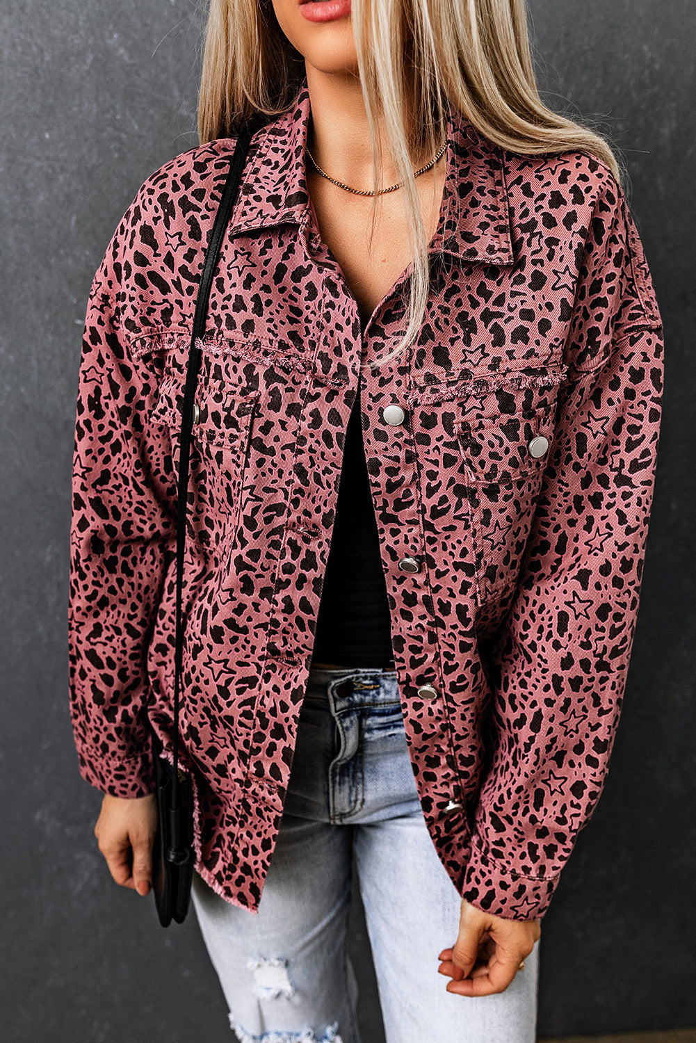 Stilla | Raw Hem Knap-Up Denim Jakke