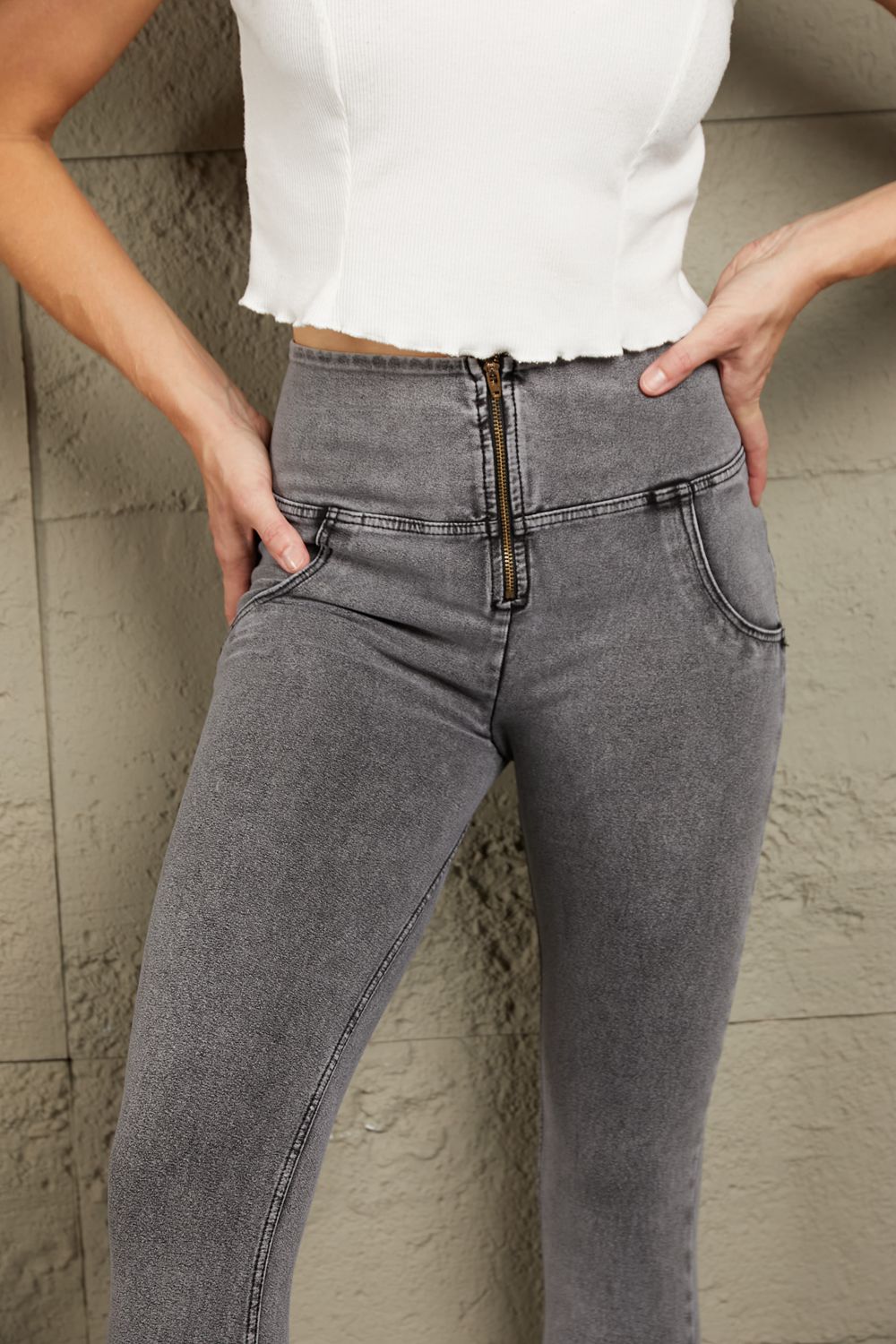 Stilla | Lynlås Lukning Skinny Jeans med Lommer