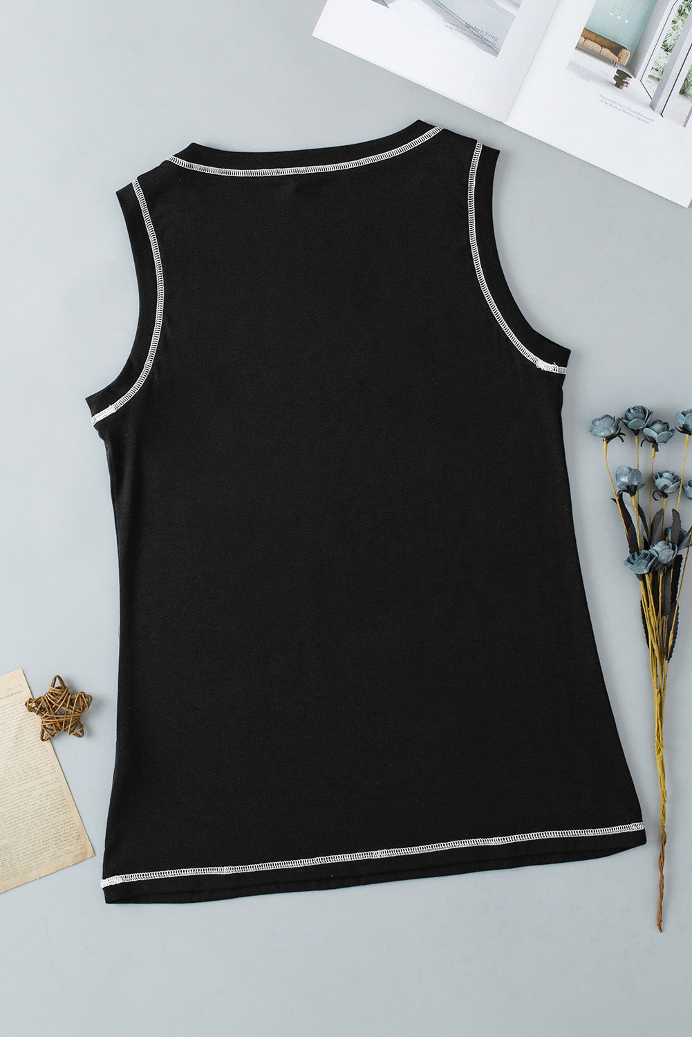 Stilla | Smile Face Rund Hals Tank