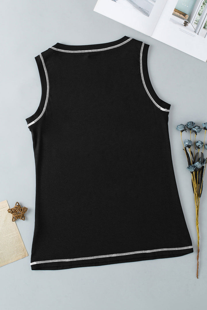 Stilla | Smile Face Rund Hals Tank