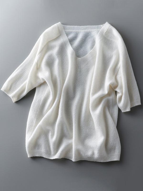 Stilla | Luksuriøs Blød Cashmere V-Hals Sweater til Kvinder
