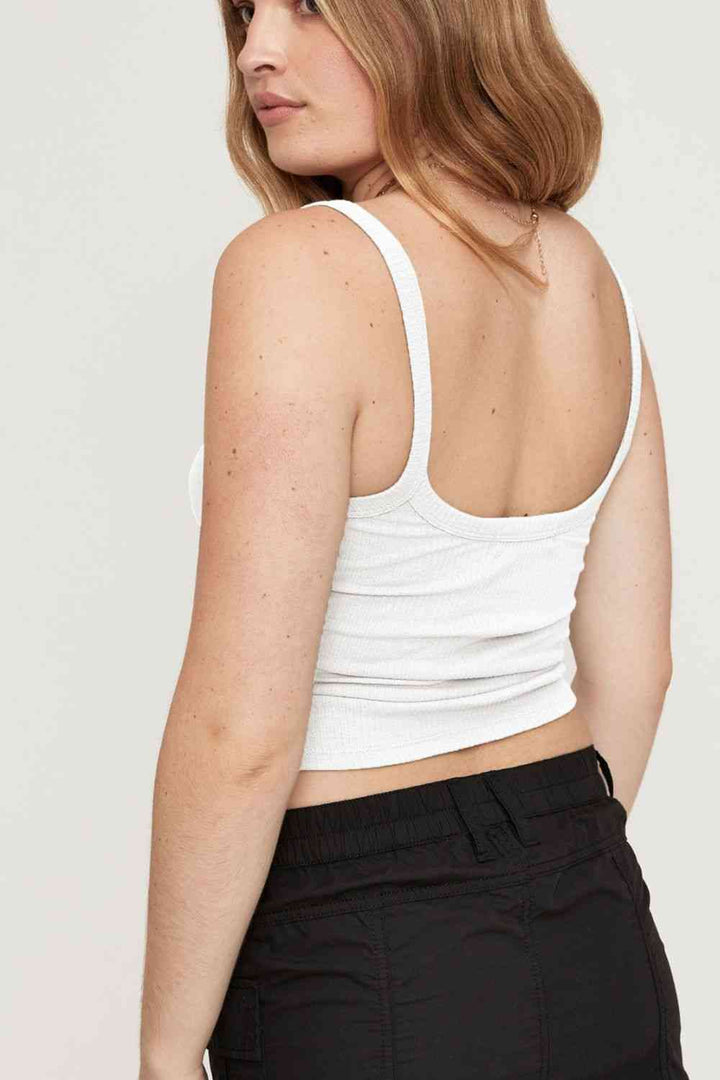 Stilla | Dine Drømme Ribbet Cropped Cami