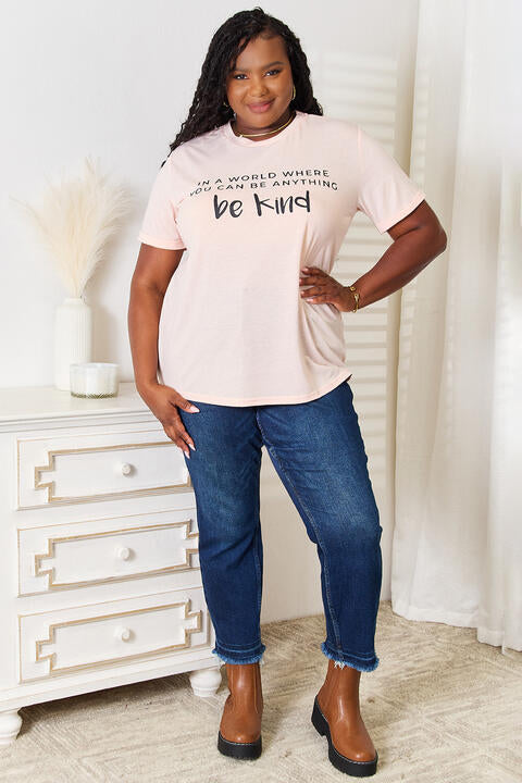 Stilla | Love Slogan Grafik Cuffed T-shirt