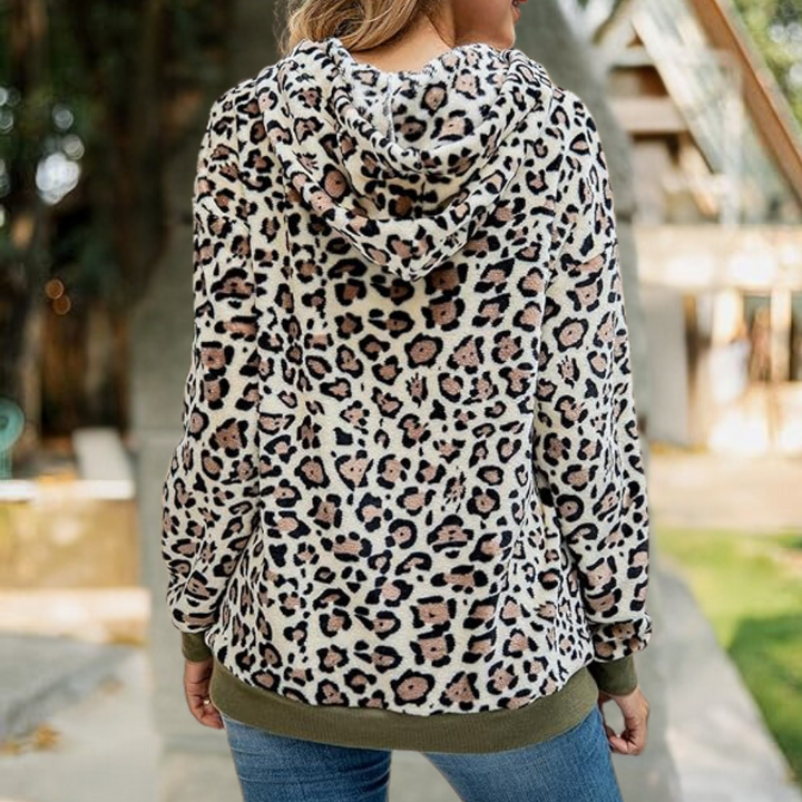 Stilla | Leopardmønstret Hoodie til Damer