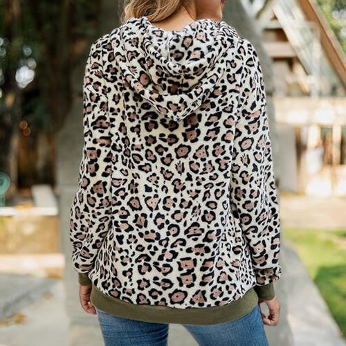 Stilla | Leopardmønstret Hoodie til Damer