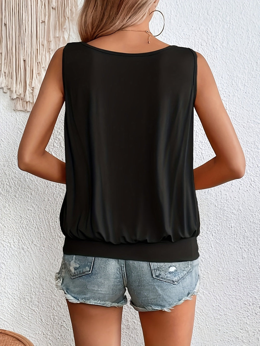 Stilla | Størrelse Rynket Scoop Hals Tank