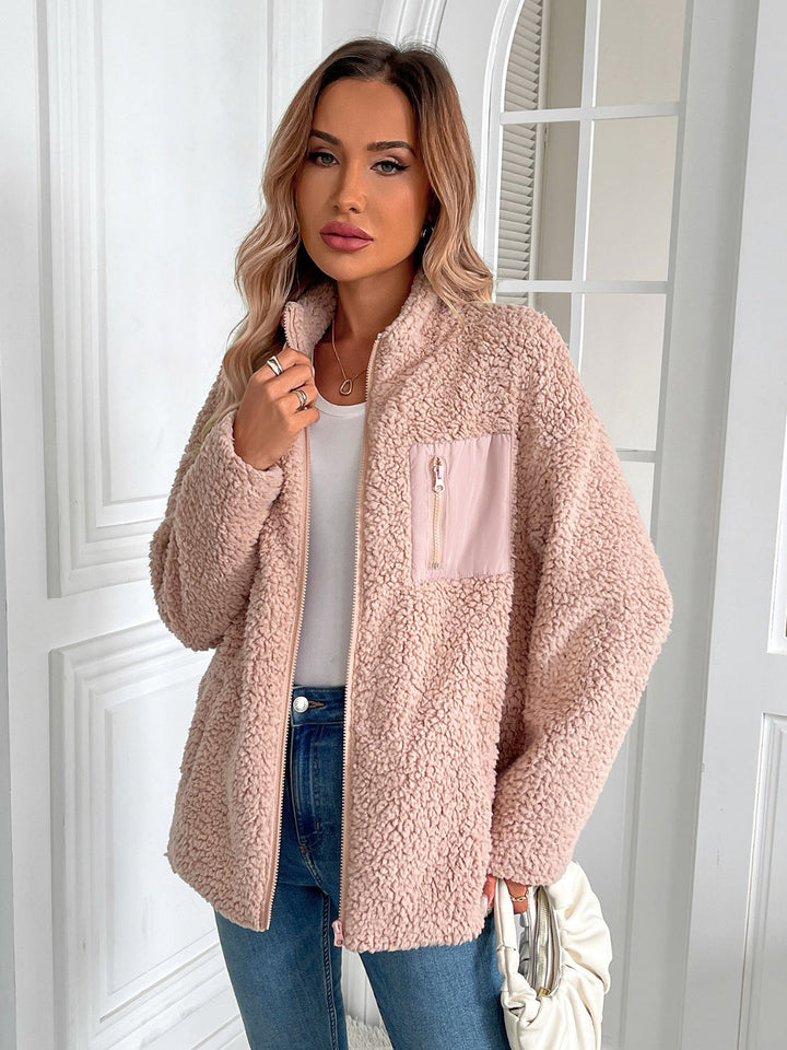 Stilla | Lane Zip Up Langærmet Fuzzy Jakke