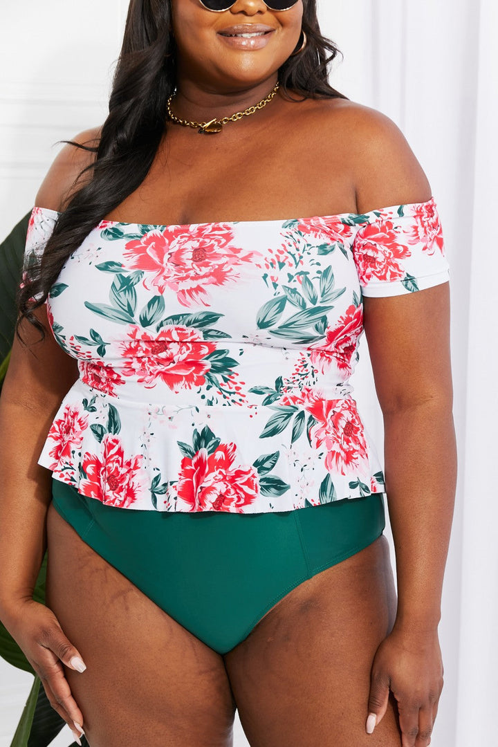 Stilla | West Swim Coastal Cutie Off-shoulder Swim Tankini Set