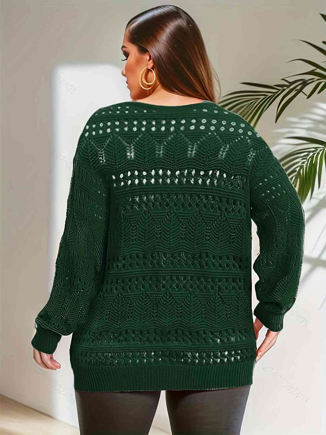 Stilla | Størrelse Åbenarbejdet Udsnit Langærmet Sweater