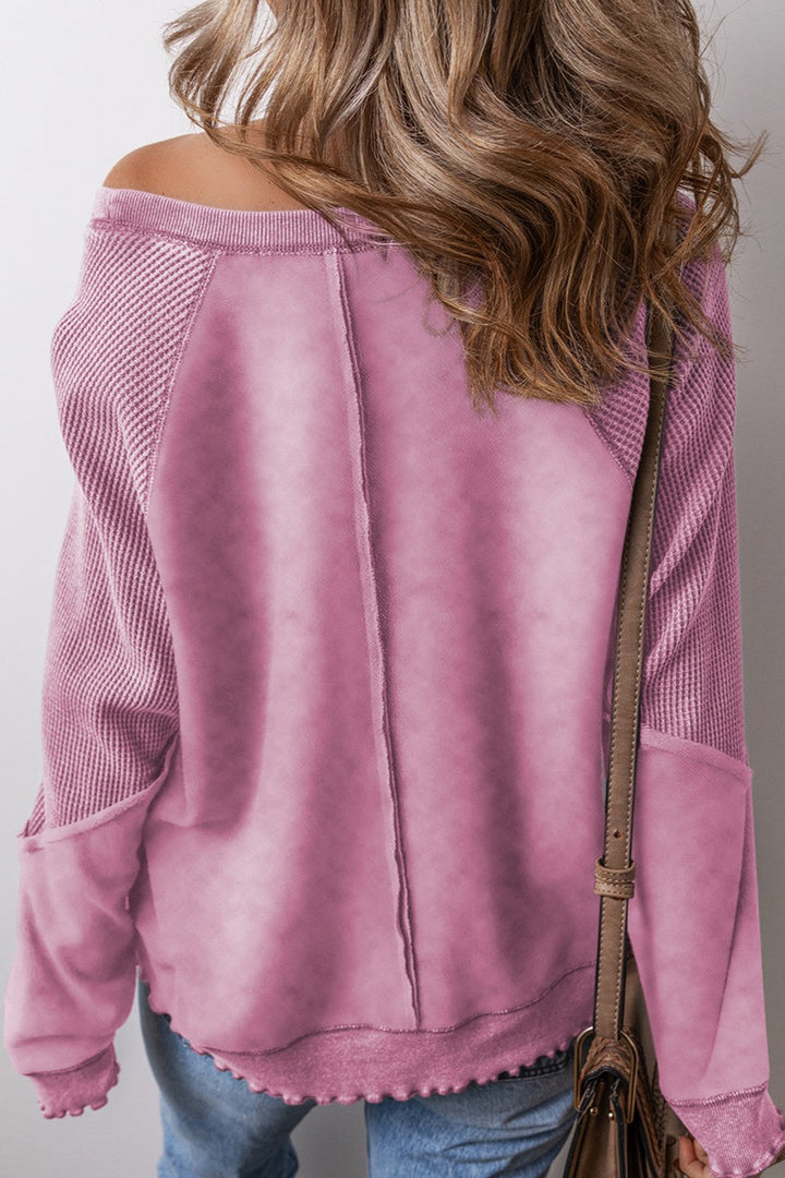 Stilla | Sweatshirt med lange ærmer og synlige sømme