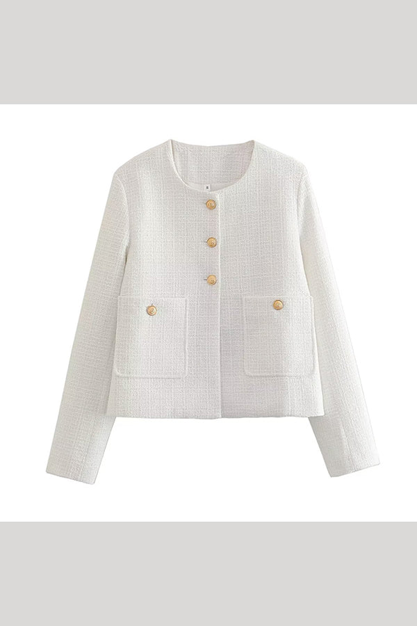 Stilla | Farve Tekstureret Casual Stil Top Jakke