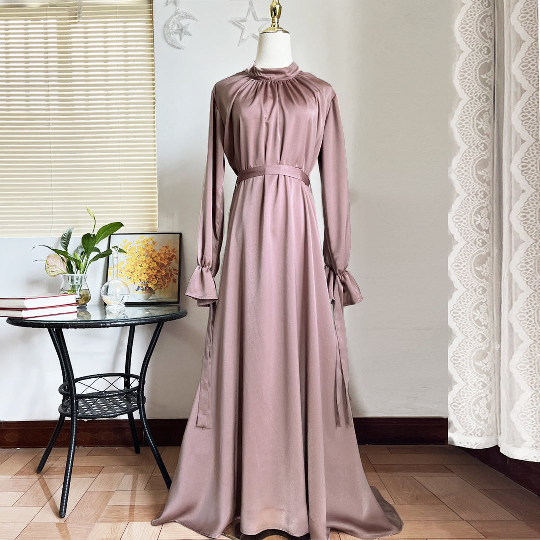 Skovae | Elegant Satin Bundet Kjole