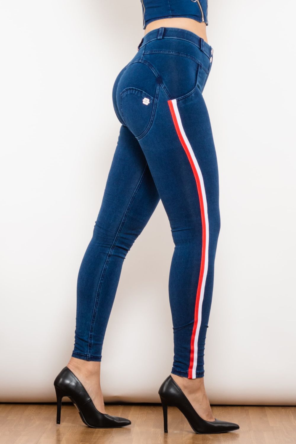 Stilla | Stripe Skinny Jeans