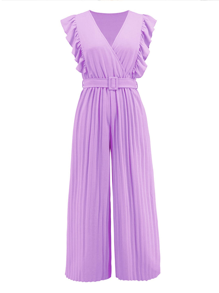 Stilla | Surplice Cap Sleeve Jumpsuit