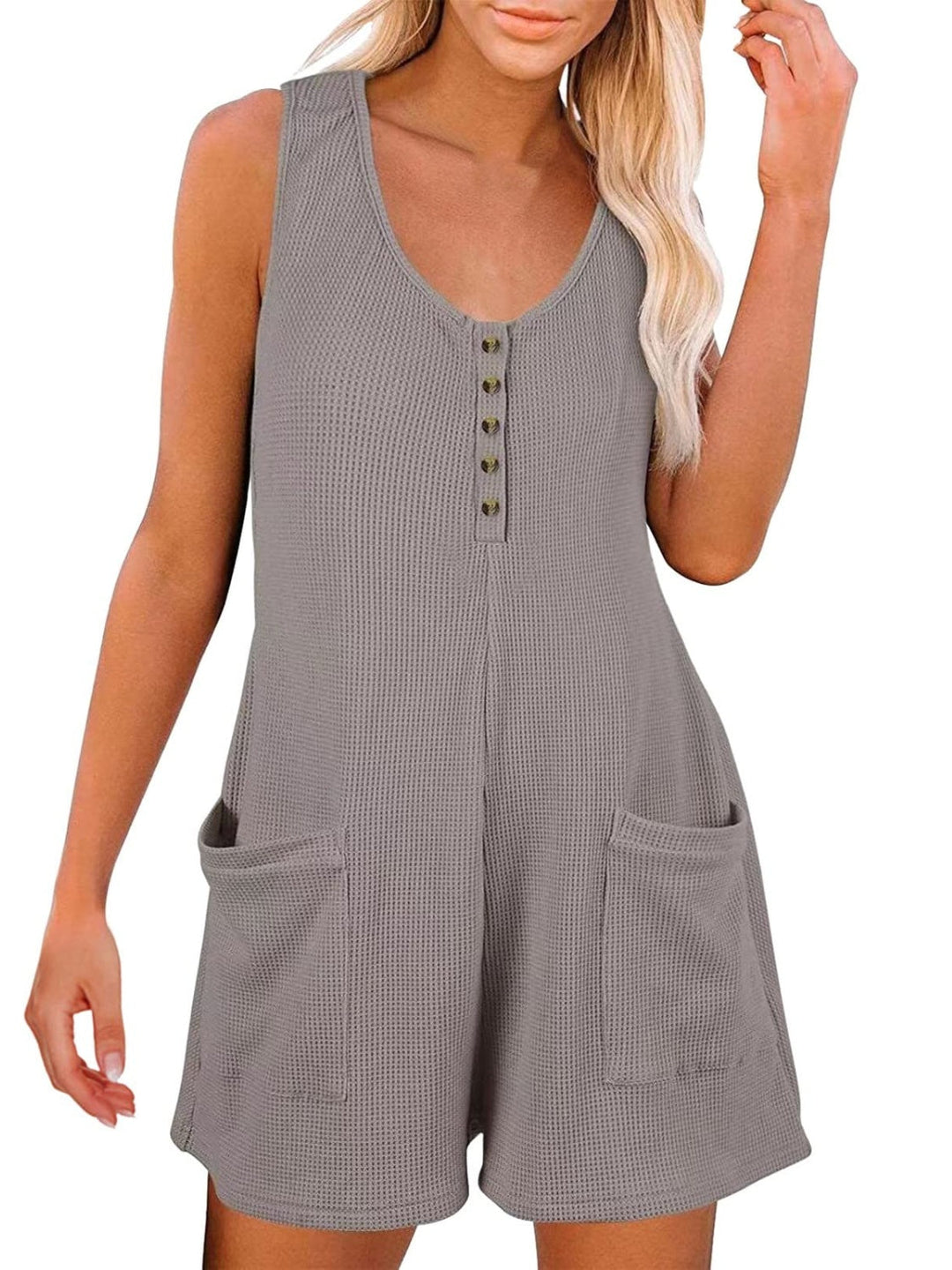 Stilla | Størrelse Lomme Scoop Hals Ærmeløs Jumpsuit