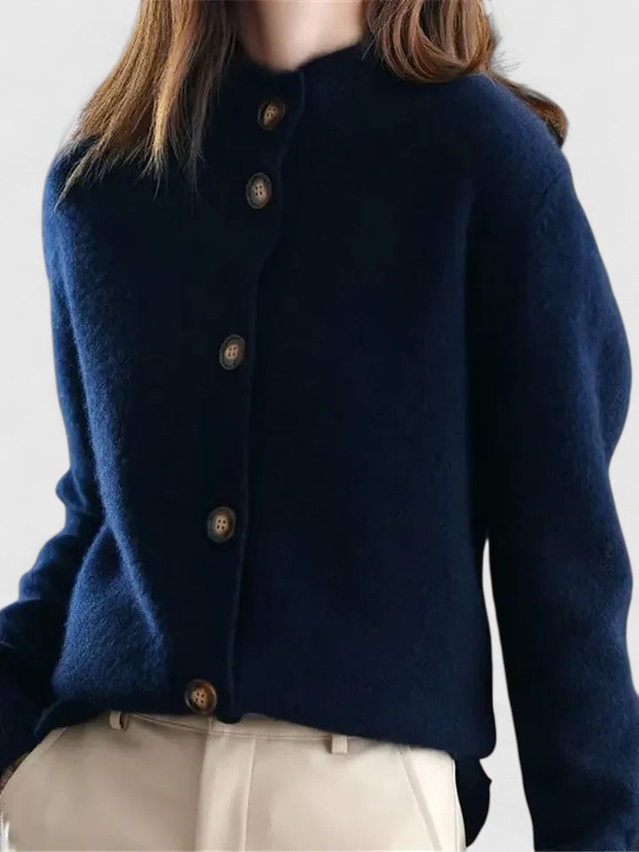 Stilla | Strik cardigan med knapliste
