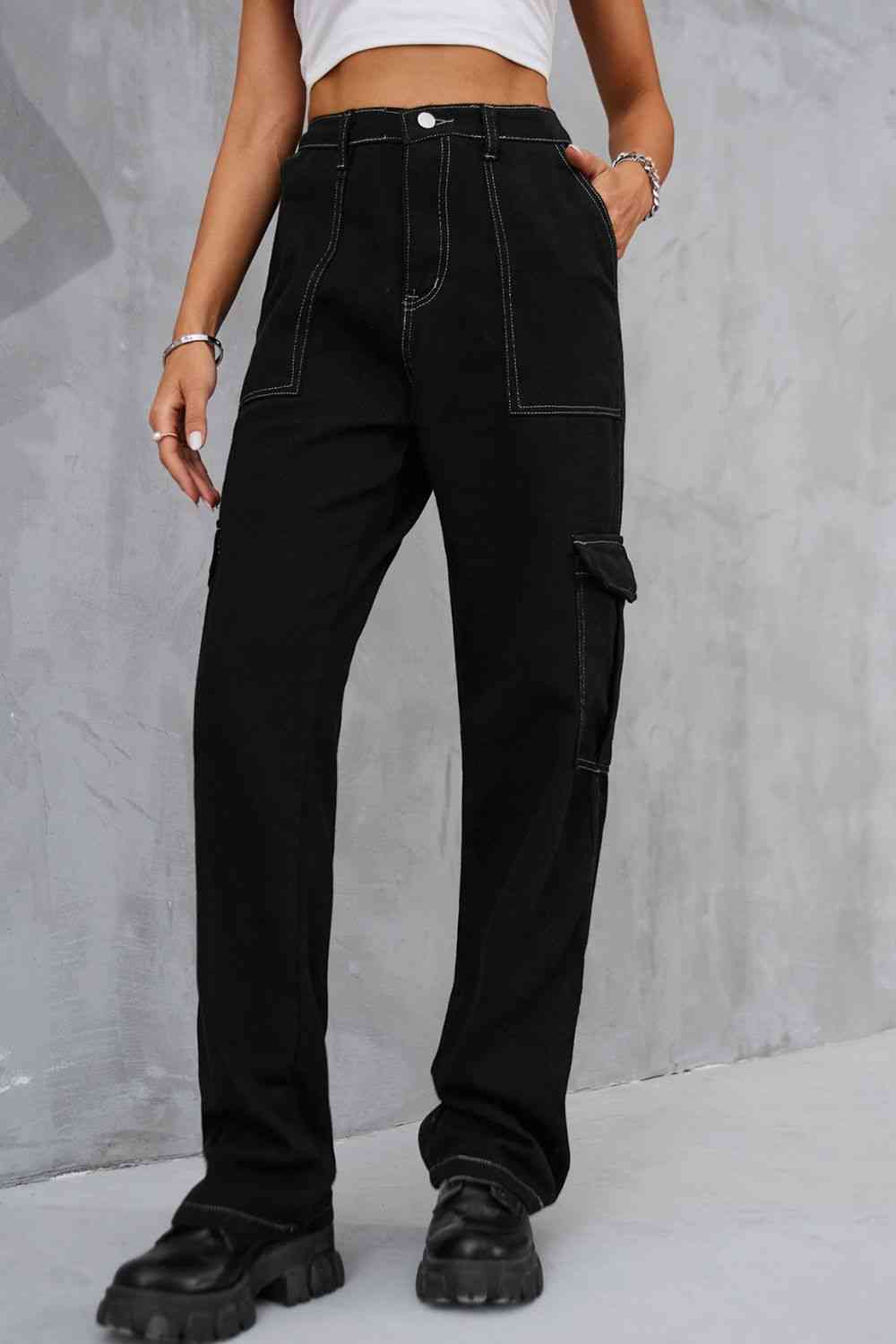 Stilla | Lange Strakke Ben-jeans Med Lommer