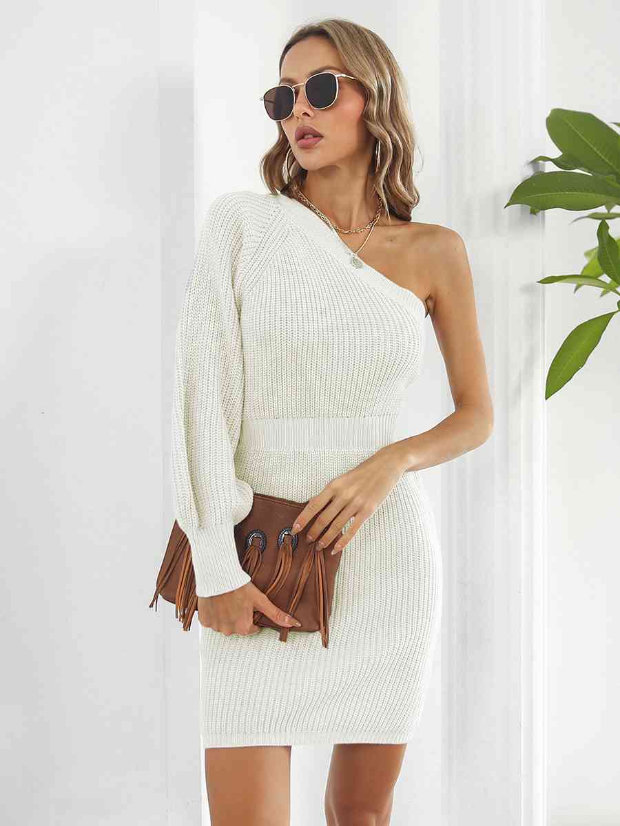 Stilla | Skulder Mini Sweater Kjole