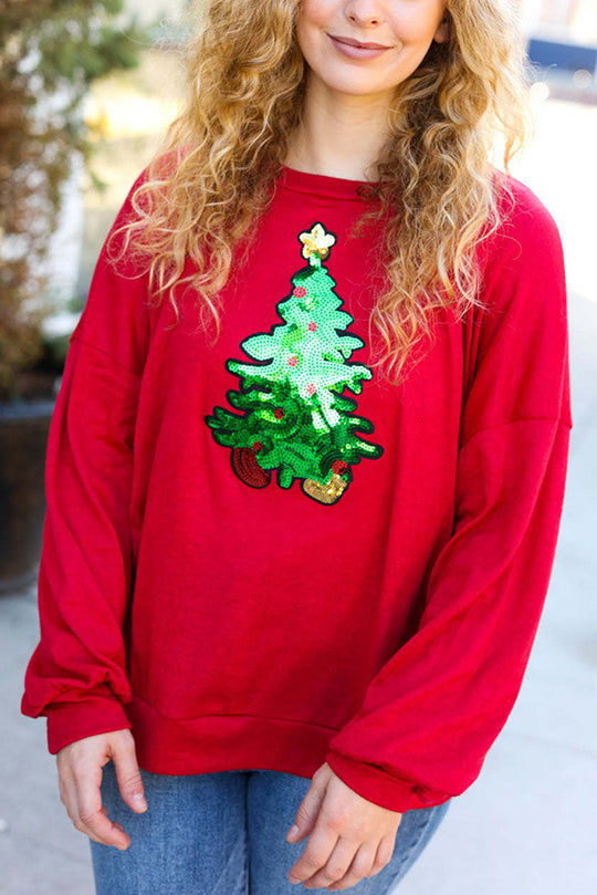 Stilla | Juletræ Ferie Pailletter Fritid Løs Sweatshirt
