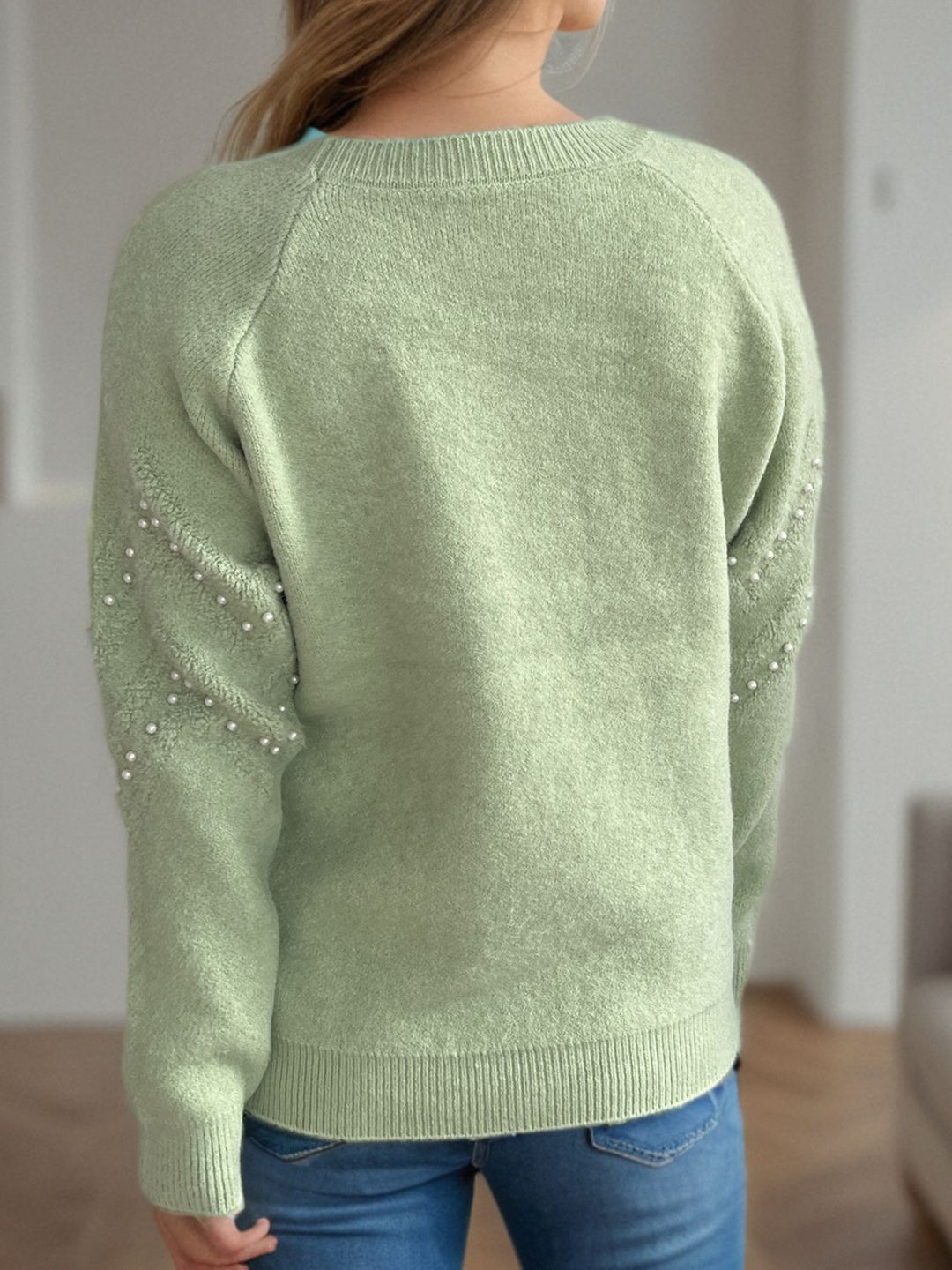 Stilla | Pullover Varm Med Perlepynt