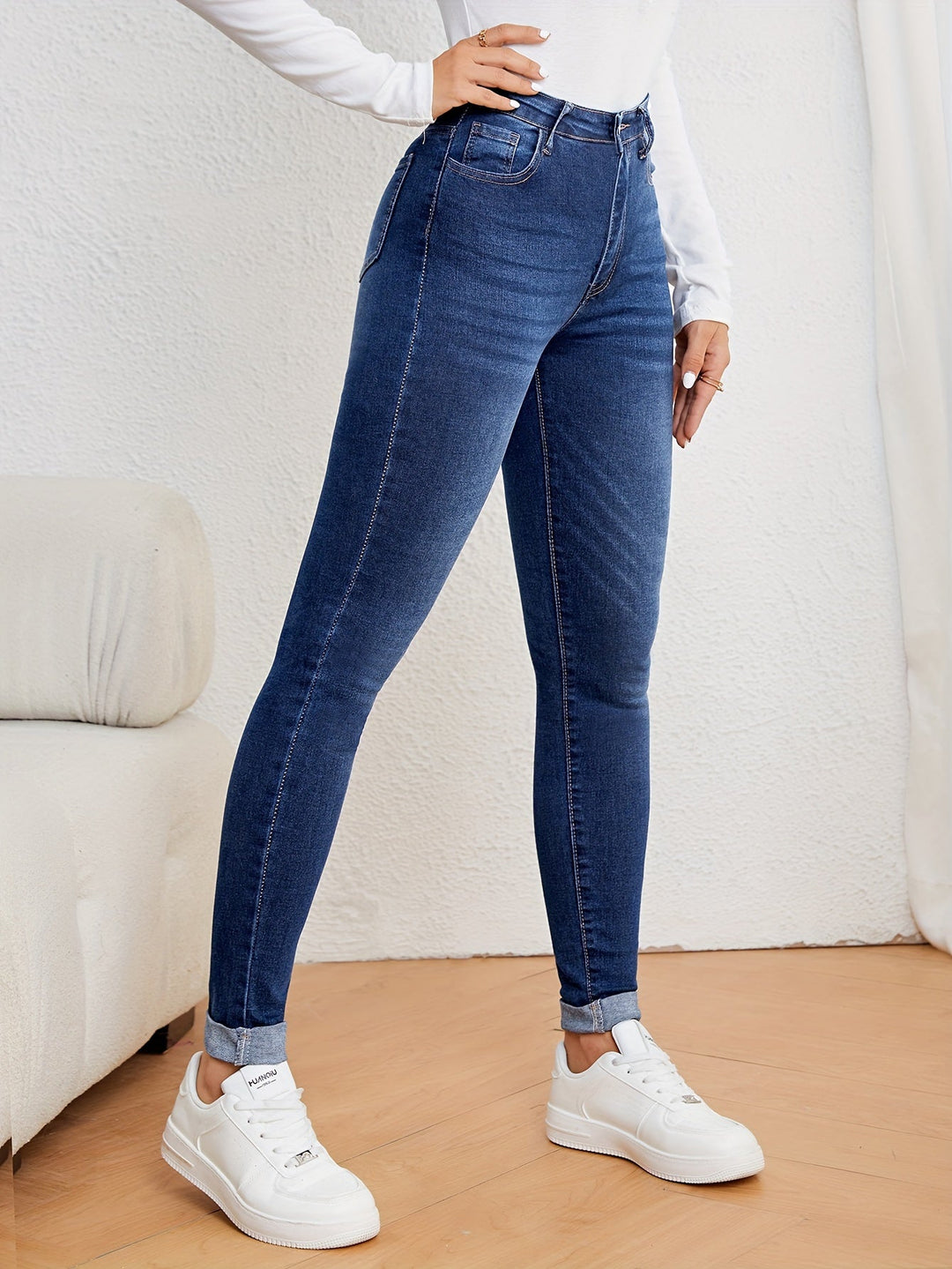 Stilla | Slim Fit Høj Talje Jeans Dame